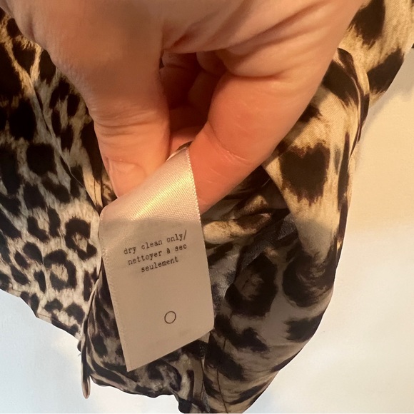 Rag and Bone Saunders Silk Leopard Print Button Front Batwing Sleeve Blouse - Picture 8 of 10